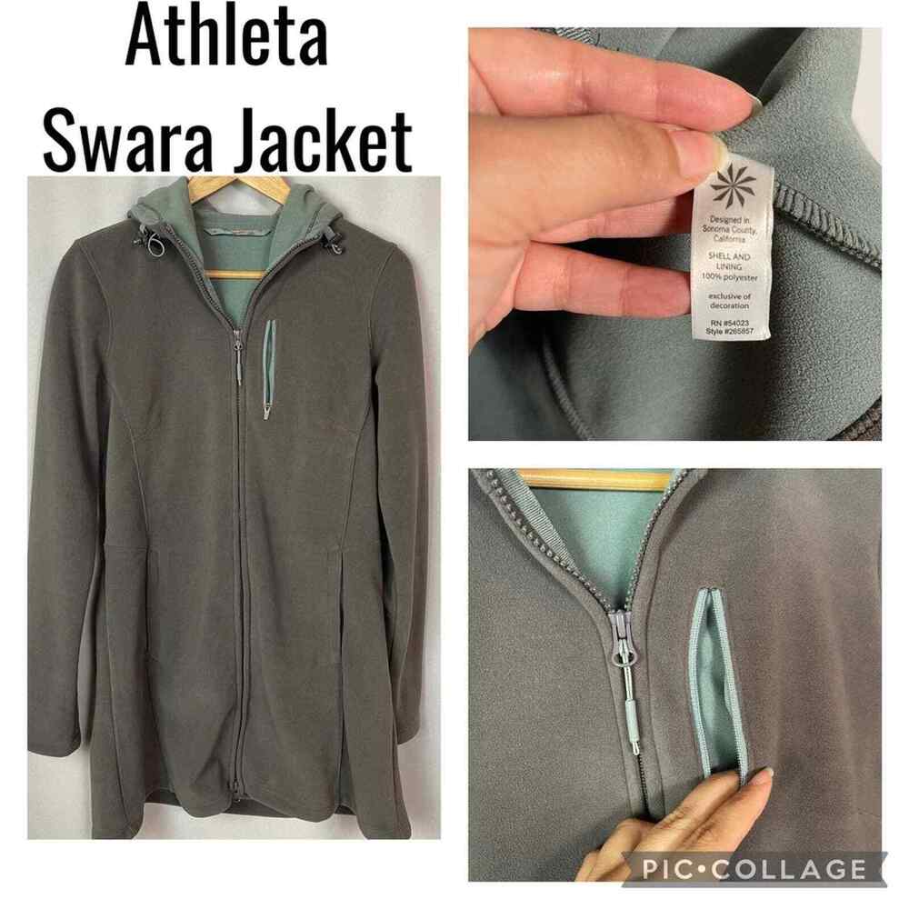 Athleta Swara Long Zip-up Hooded Jacket READ DESC No size tag